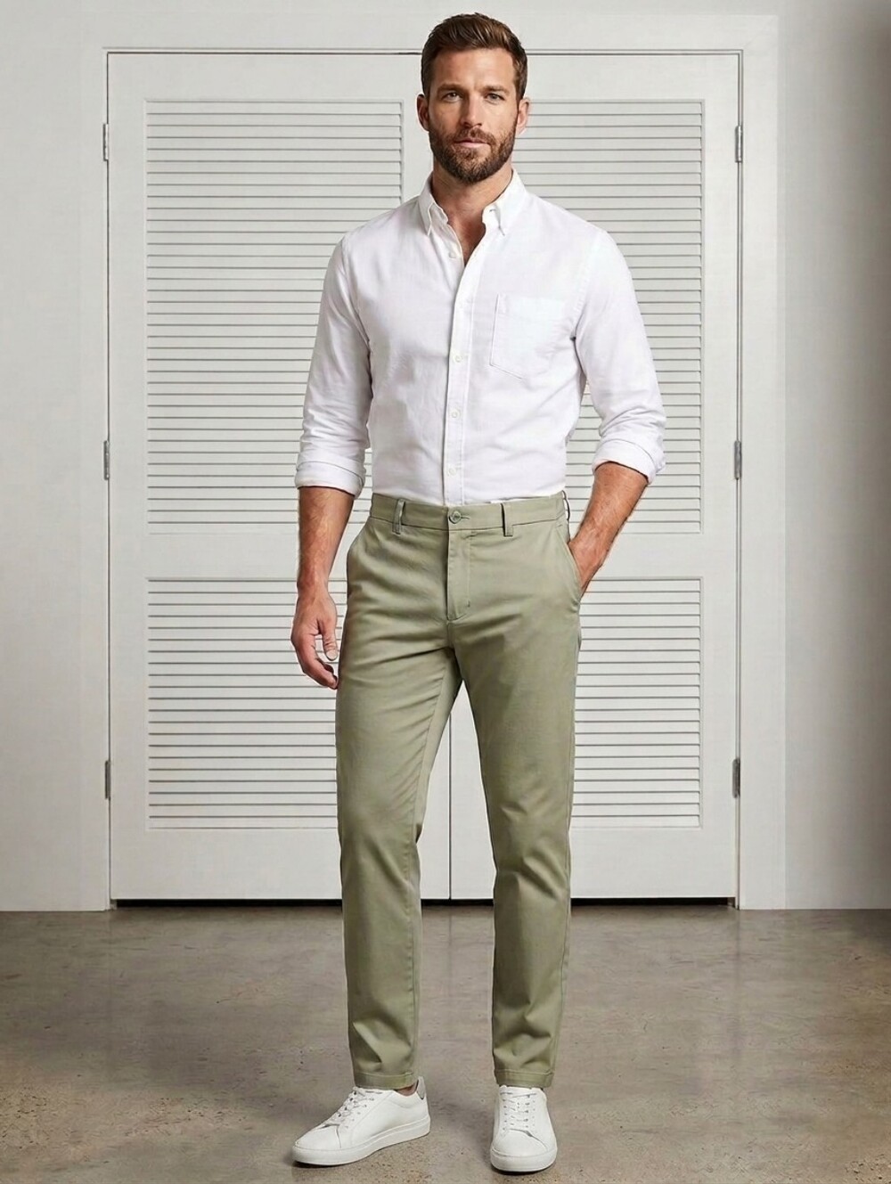 EXPRESS Skinny Hyper Stretch Chino in Sage Size 36x32